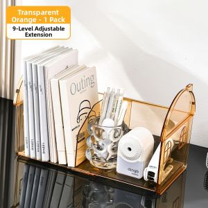 Adjustable Desktop Acrylic Bookshelf Organizer