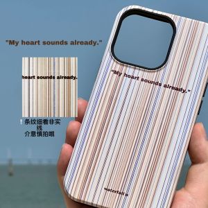 Summer Stripe  Phone Case New 14proins Filin Two-in-One Original Womens Cute XSmax Full Cover Protective Case for 