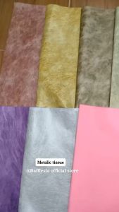 [1 LEMBAR] Metallic Carang Tissue LEMBARAN (60 x 60 cm) Kertas Bunga Wrapping Paper