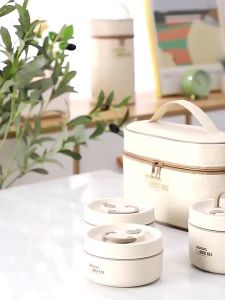 Hộp Cơm Giữ Nhiệt Inox Thép Không Gỉ Có Thể Dùng Với Lò Vi Sóng Tặng Kèm Túi Giữ Nhiệt + Muỗng Đũa