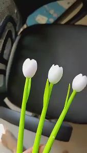 10Pcs/Lot Black 0.5mm Gel Pens Tulip Changes Color Creative Flower Pens