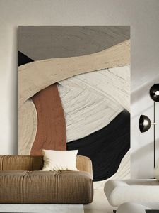 Hand-Painted Abstract Oil Canvas Wall Art Modern Minimalist Living Room Decorative Painting Sofa Background Living Area Decoration