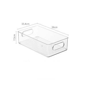 Transparent Food Storage Basket Seasoning Organizer Box Refrigerator Container Vegetable Fruit Box