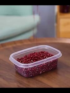 10pcs Stackable & Reusable Transparent Rectangular Food Storage Containers with Lids - Microwave Refrigerator and Freezer Safe