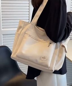 กระเป๋ารุ่นใหม่ กระเป๋าผ้าแคนวาส กระเป๋าสะพายข้าง กระเป๋าสะพายของ รูปแบบ สะพายผญ ความจุใหญ่ เป้าหมาย รูปหน้า ผู้ใช้เป็น ��