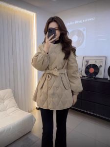 XUECAIQI | Korean Style Quilted Long Coat Insulation