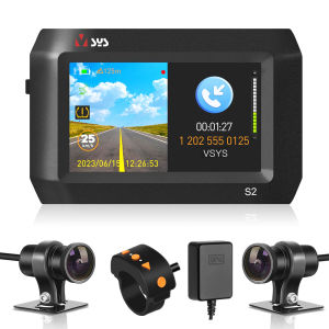VSYS S2 S2F S2L Dual 1080P Motorcycle DVR Dash Cam SONY Starvis TPMS Parking Mode Waterproof Motorcycle Camera WiFi App