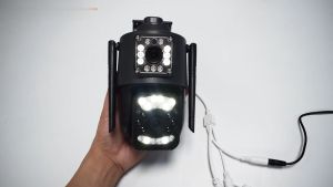 LLSEE V380 Pro 8MP 4K PTZ IP Camera Wifi 4G SIM Card Wireless Connection Dual Lens 10X Zoom Outdoor Security Camera  Night Vision Monitoring CCTV Mobile Tracking Bidirectional Call L380 - Lazada