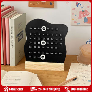 Creative Personalized Calendar Desk Ornaments Date Planning Calendar Display Suitable for Desk Family Room Decoration Gift DIY Wood Perpetual Calendar Adjustable Cute Schedule Planner Week Month Date Display Simplicity Calendar Ornaments