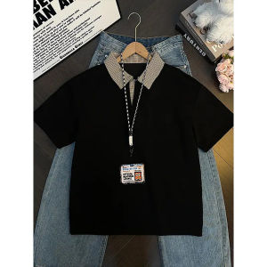Check Collar Regular Fit Short Sleeve Polo Shirt