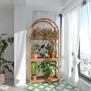 TMCG | Multi-level Corner Wooden Plant Stand