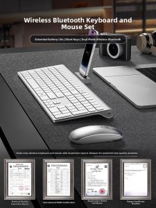 Wireless Bluetooth Keyboard and Mouse Set for Macbook - Silent Office Charging