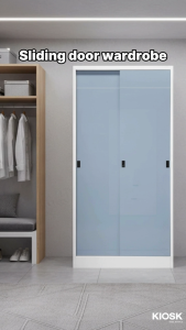 [จัดส่งพร้อมติดตั้งฟรี] KIOSK ตู้เสื้อผ้าบานเลื่อนทึบลาย IXY