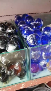 ลูกแก้วสี คริสตัล ลูกแก้วเคลือบสี ขนาด 5 เซน เสริมฮวงจุ้ย ตั้งบูชา