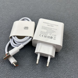 HONOR 100W SuperCharge Fast Charger EU US Plug Wall Power Adapter With 1M 6A USB‑C Cable For Honor 200 100 90 GT Magic 8 7 6 Pro
