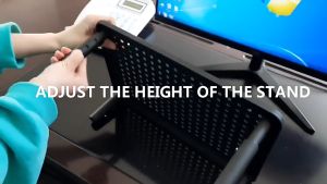 Monitor Stand 3 Height Adjustable Monitor Stand Ergonomic Metal Monitor Riser Stand with Mesh Platform