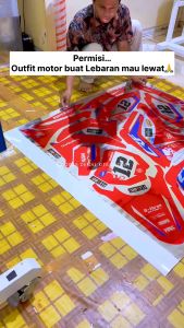 Decal Honda CRF 150L premium Decal Crome silver CRF merah candy D-I2-714