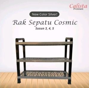 Rak sepatu Cosmic Calista 3 susun / Rak sepatu sandal 3 susun bahan plastik pp5 yang kuat