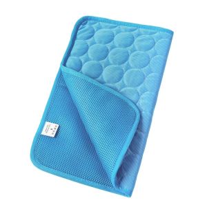 Dog Cooling Mat for Dogs & Cats Ice Silk Breathable Summer Cooling Pad Washable Foldable Pet Bed for Crate Home & Travel