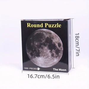 1000pcs Giant Space Moon Earth Puzzle Matte Surface Dustproof Adult Puzzle Starry Sky Plane Puzzle Wall Decoration Gift