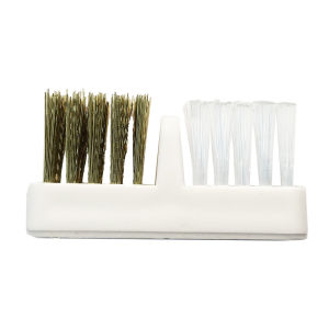 1PC Nail Drill Bit Cleaning Brush Copper Wire And Nylon Bristle for Tungsten Steel Ceramic Grinding Head