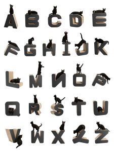 Creative Letter Cat Scratcher Board Fun Cat Wall Wear Resistant Multi Facet Available Oneone Pet Supplies Cat Toys