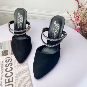 Giày cao gót nhọn 10p bít mũi nhung quai xoàn 2 kiểu mang BM43