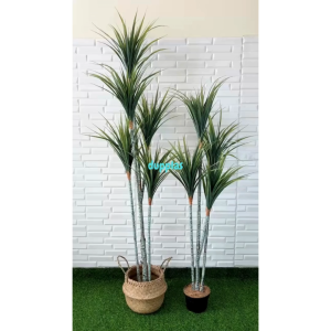 Pohon Artificial Tanaman Plastik Pandan Bali Lancip Hijau T140 & T180 Latex Cover Pot Purun Belly Pajangan Kantor Dekorasi Rumah