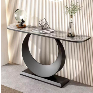 Rock Slab Modern Console Table Modern Luxury Design HDB Condo Landed Custom All Sizes Professional Delivery