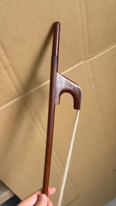 Handcrafted Historical Design Premium Snakewood Baroque German Style Double Bass Bow for Professional Bassists