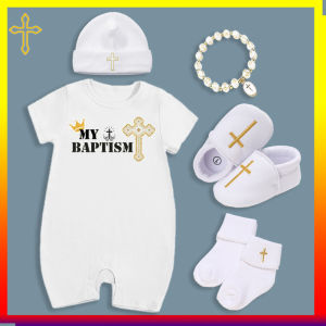White Binyag Outfit Baby Boy My Baptism Terno Christening Clothes for Baby Boy 0 6 Months Pambinyag Baby Outfit for Boys Baptismal Newborn Sets