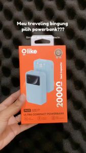 Olike P402 Powerbank 20.000 mAh 3 in 1 Built-in Cables USB Type C Lightning 22.5W QC LED Display
