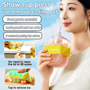 💕Ice Jug sports outdoor fitness ice cube molds press compartment appliances Fitness Drinks Ice Bottle Ice Bottle Press Convenient Easy Press Seconds DeIcing Fitness