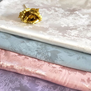 Vintage Peony Flower Brocade Jacquard Damask Fabric By Meter To Sewing For Garment Patchwork Cheongsam And Kimono Designer Seams