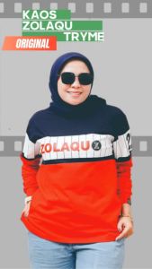 KAOS ZOLAQU TERBARU 2024 Baju Wanita Model Sekarang Atasan Hijab Style Jumbo Merah Official Store
