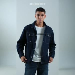 Bombboogie Jaket Pria Denim Hubner Dark Blue 34168B2DL