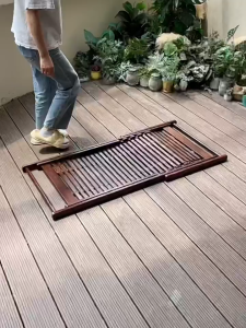 Indoor Outdoor Bamboo Accent Recliner Modern Backrest Chair Relax Sitting and Sleeping Folding