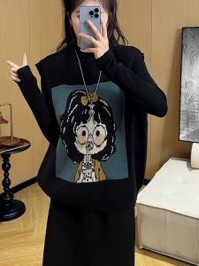 Loose round Neck Sweater Vest Women Spring Autumn 2025 New Design Lazy Style Knitted Top Comfortable Slimming Commute Fashion