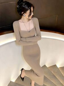 SHANGSHA | Elegant and Beautiful High-End Knit Dress