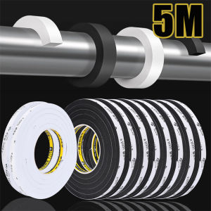 5M Multifunctional Self-Adhesive Soundproof Dustproof Foam Door Window Anti-collision Shock-absorbing Tape Seal Strip Gasket Sponge Strong Clothes Hanger Windproof Fixed Draught Excluder Insulation Tape