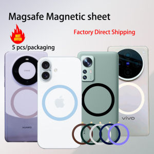 Ultra-Thin 5PCS Sticker Magnetic Guide Ring Magnet Sheet Magsafe Wireless Charging Auxiliary Circle Sticker Magnetic Metal Plate