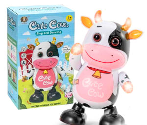 Mainan Sapi Robot Joget Lucu Imut Cute (Lampu dan Musik)