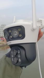 กล้องวงจรปิดไร้สาย wifi 4K 3เลนส์ 2หน้าจอ 10X ระบบออปติคอลไฮบริดซูม เสียง 2 ทาง แบ่งปันการรับชม 10X Optical zoom ip camera กล้องวงจรปิดดูผ่านมือถือ