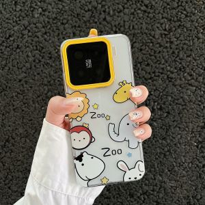 Cute Cartoon Animal Phone Case Lightweight Hard Shell for Xiaomi 17PROMAX Clear HD Protective Cover for Women New Model Anti-Fall