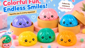 Squishy steamed bun toy for childrens Stress-relieving Siopao bun squeeze toys dumpling squishy toys