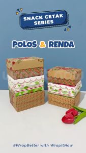 (Isi 10pcs) Dus Snack Kraft 14x10x7 Motif Cetak/ dus r3 snack lapis kue lemper kue produsen kondangan berkat hajatan motif bingkisan cantik batik merah