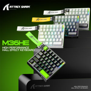ATTACK SHARK | ATTACK SHARK M36HE Wired Magnetic Axis Keyboard 8000Hz Return Rate 0.01mm Adjustable RT Accuracy