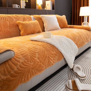 Retro High Density Crystal Velvet Sofa Cushion Universal Anti-Slip Seat Pad Autumn Winter Ladys Couch Cover Cloth