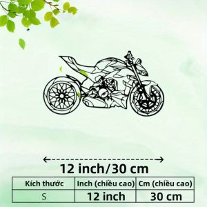 CIFbuy | Tranh Treo Tường Kim Loại CIFBUY Mô Hình Xe Máy Bằng Sắt Sơn Tĩnh Điện Trang Trí Cho Nhà Để Xe Phòng Khách Quà Tặng Treo Tường
