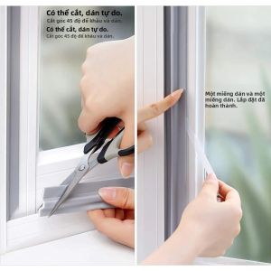 2M-48M Dải Dán Kín Khe Cửa Sổ Trượt Tự Dính Có Thể Cắt Được Màu Trắng/xám Cách Âm Chống Gió Xốp Cửa Thời Tiết